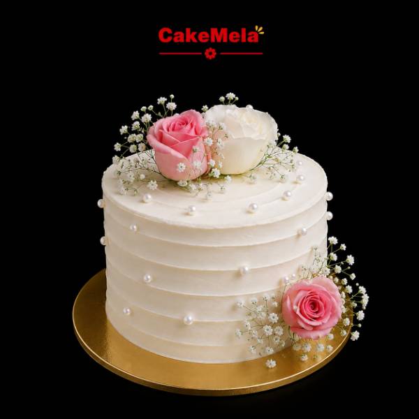 Pearl Rose Anniversary Cake | 2 Pound 🌸 in Ranchi