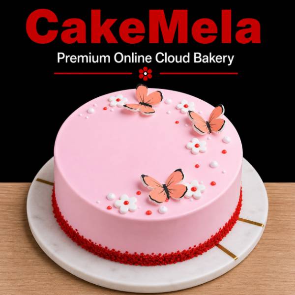 Red Velvet Butterfly Cake in Ranchi
